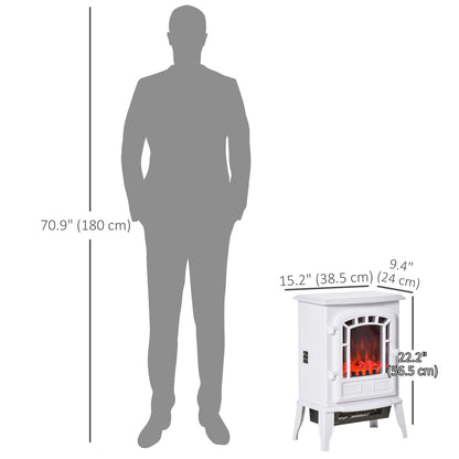 Freestanding Electric Fireplace Stove with Realistic Flame Effect
