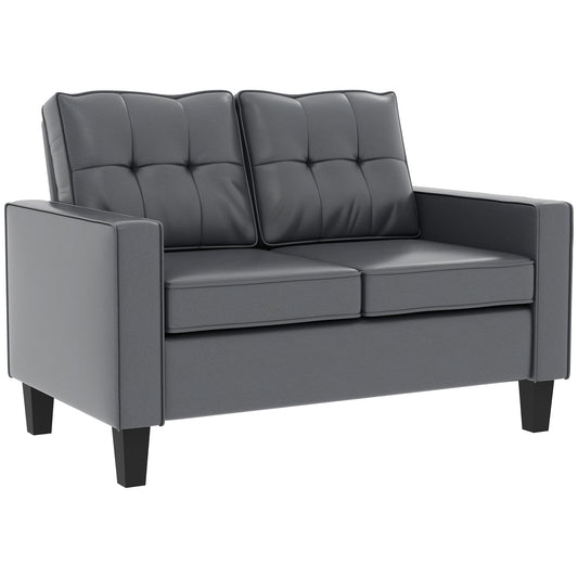2-Seater Loveseat Faux Leather 51 inches