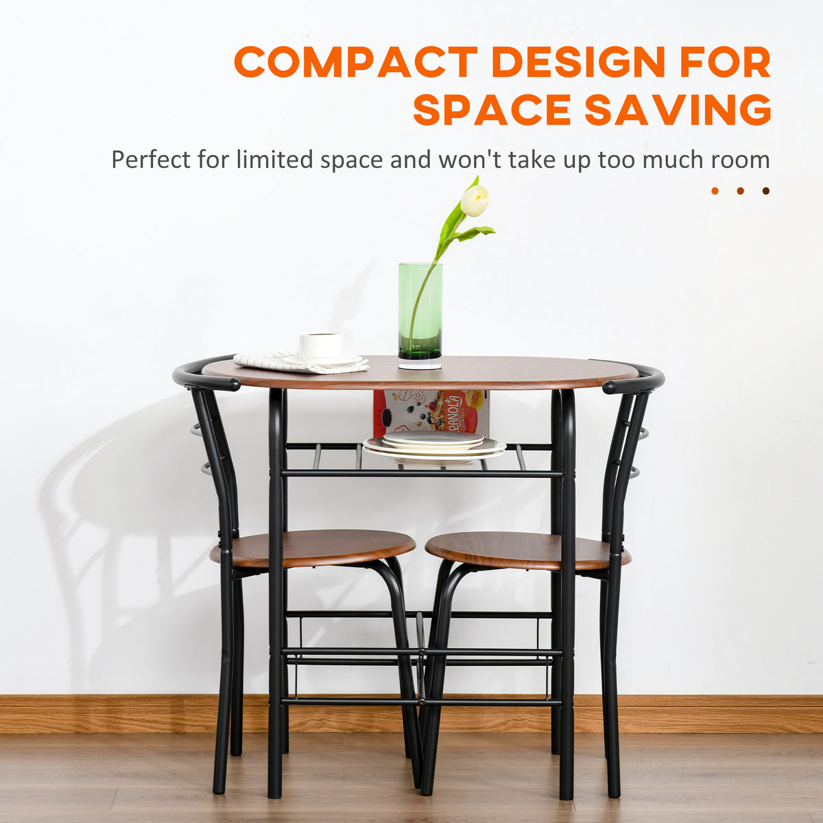 3-Piece Kitchen Table and Chairs Dining Set
