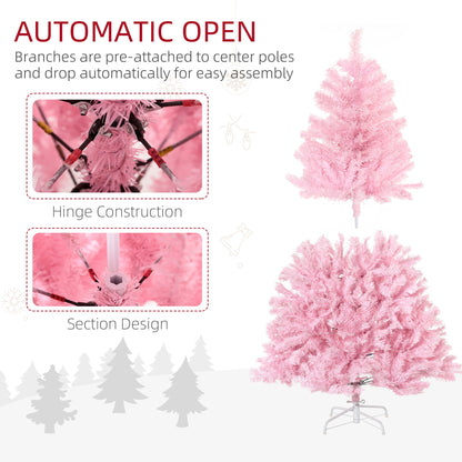 Pink artificial Christmas tree