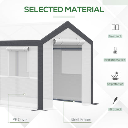 2x3m Heavy Duty Walk-in Greenhouse with Steel Frame
