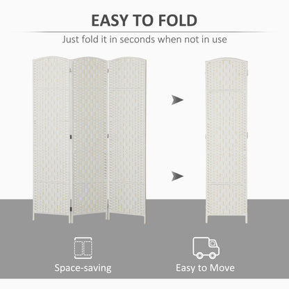 180 cm Folding Room Divider 3-Panel Wooden