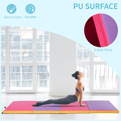 Colchoneta de gimnasia plegable gruesa para entrenamiento