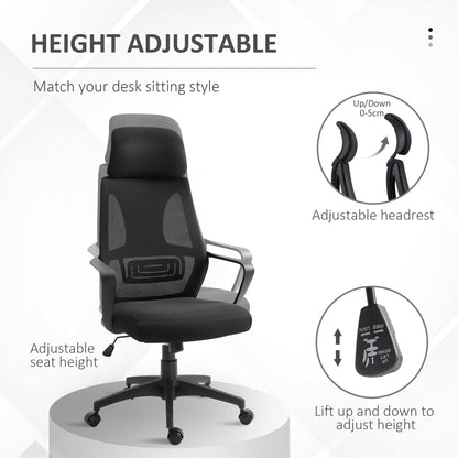 Ergonomic Office Chair with Adjustable Headrest