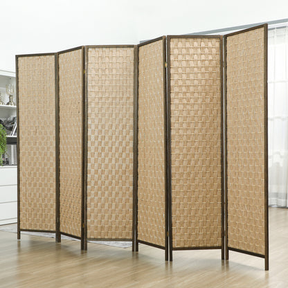 6-Panel Hand-Woven Room Divider Screen