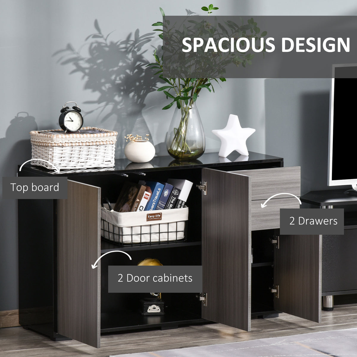 Modern kitchen sideboard storage cabinet