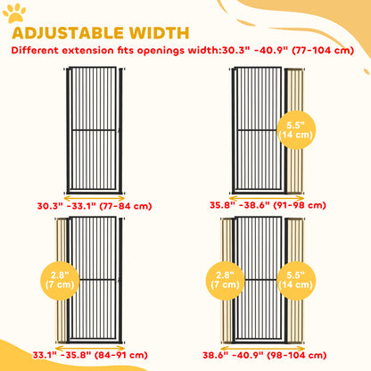 Extra Tall Pet Gate 150 cm with Extensions