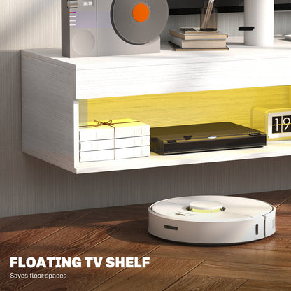Mueble de TV flotante de pared con luces LED