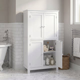 Freestanding bathroom cabinet with doors