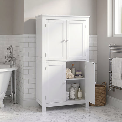 Freestanding bathroom cabinet with doors