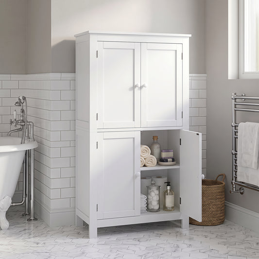 Freestanding bathroom cabinet with doors