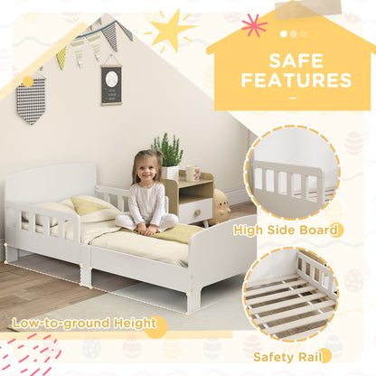 Cama para niños pequeños con barras de seguridad 90×190 cm