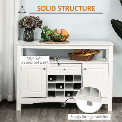 Modern kitchen buffet cabinet with wine rack