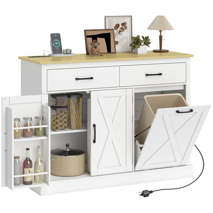Mueble basculante para residuos con estación de recarga