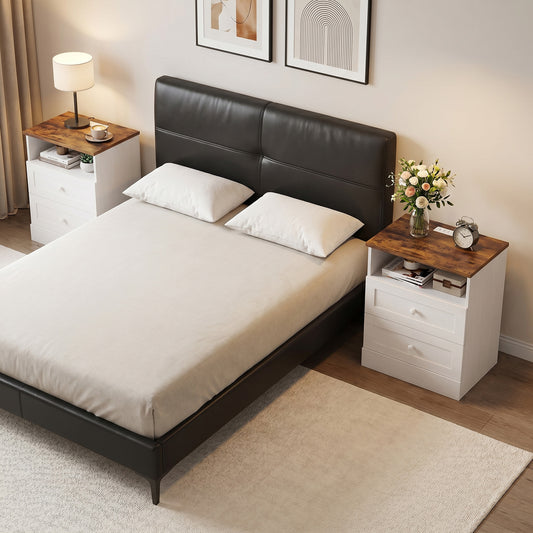 Nightstands with Charging Station — Set of 2