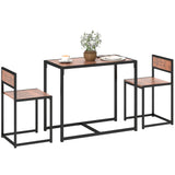 Industrial dining set for 2 persons