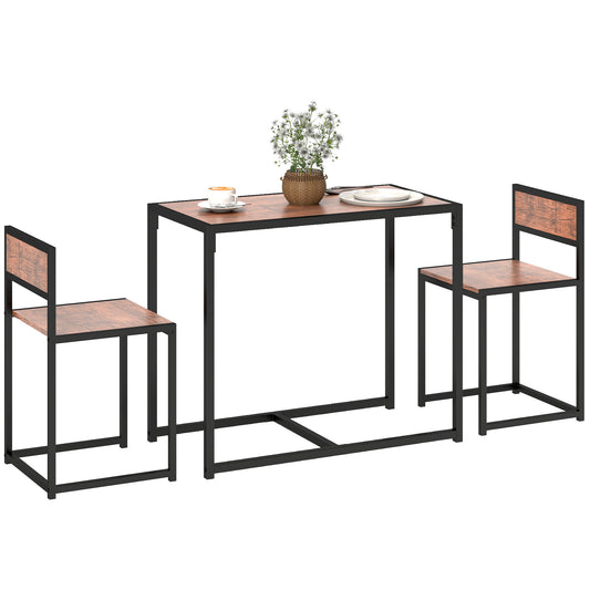 Industrial dining set for 2 persons
