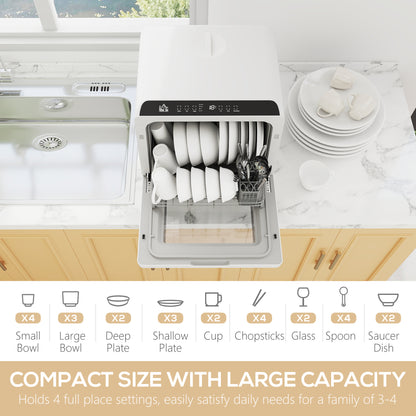Countertop Dishwasher with 6 L Water Tank