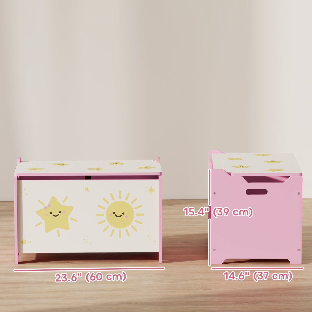 Toy storage chest with safety hinge lid