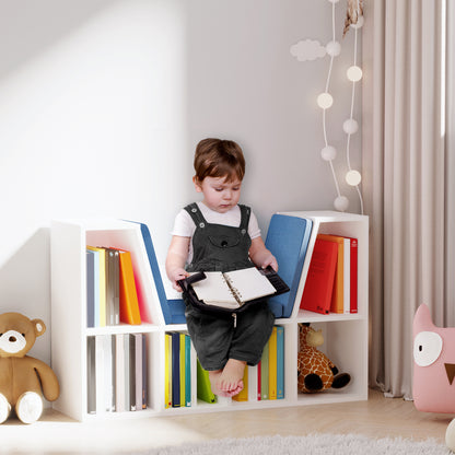 Librería de 6 cubos con cojín de lectura