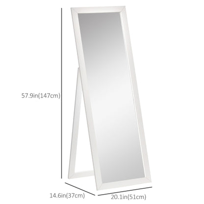Full length rectangular mirror 58 x 20 inches with frame