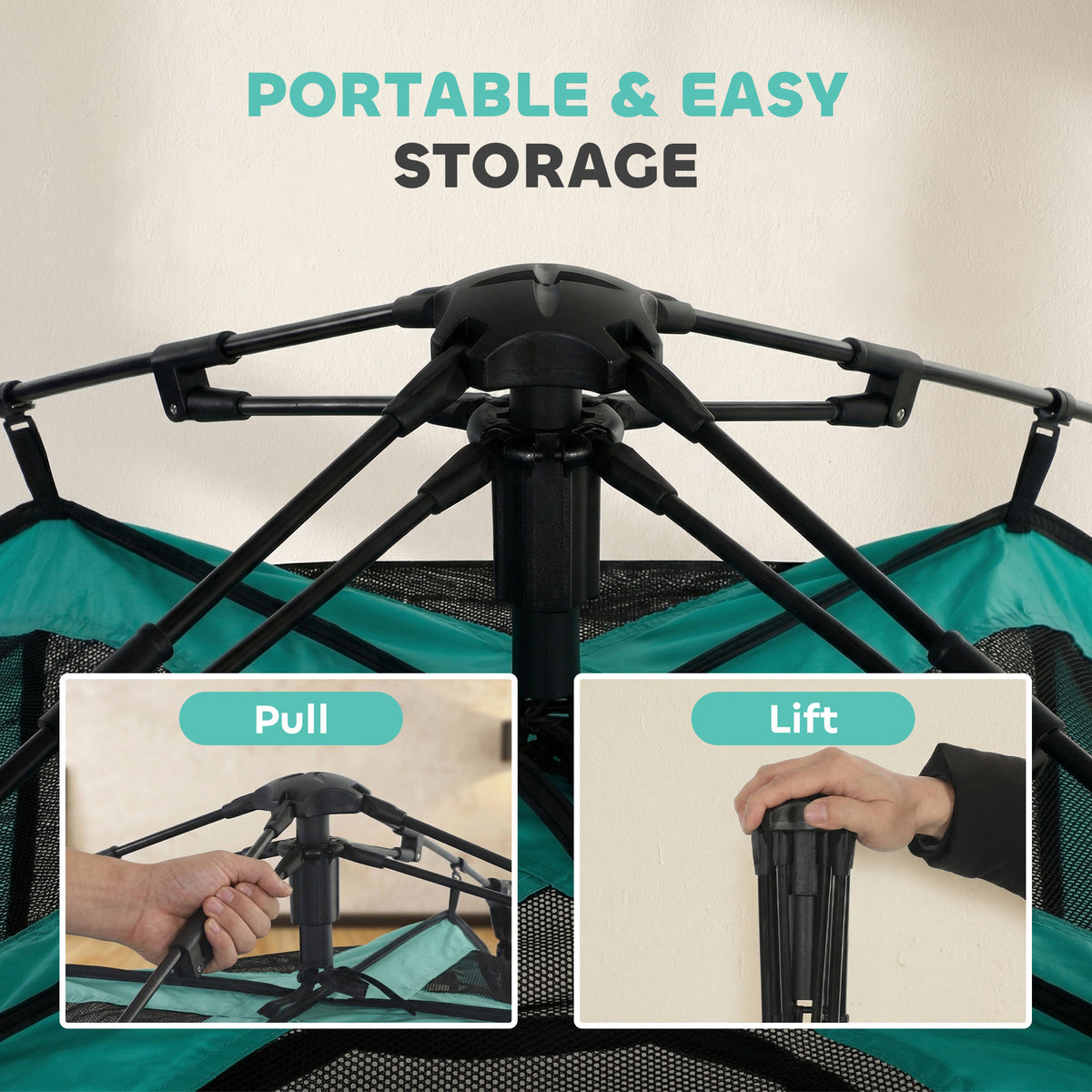 Portable 3-tier cat tent