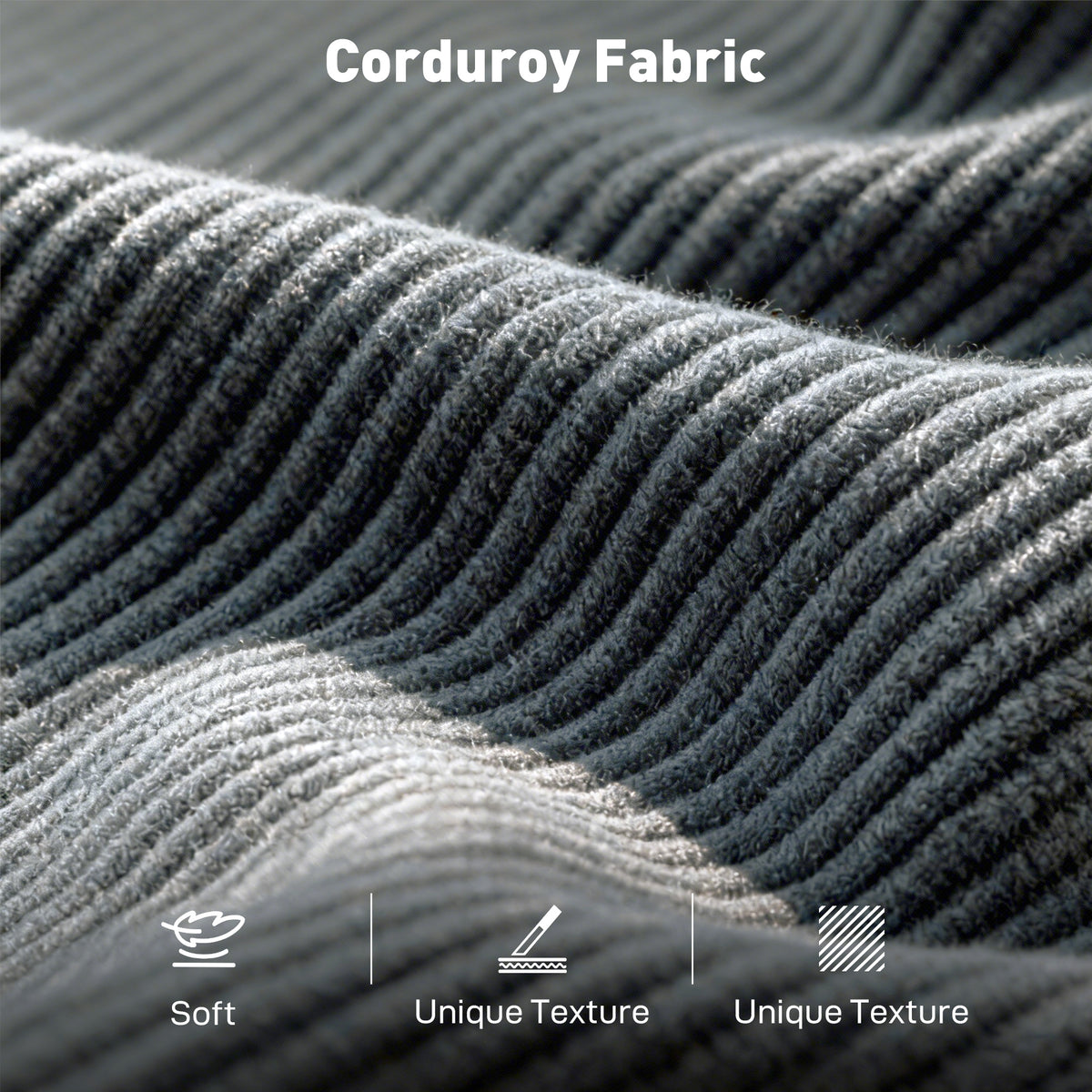 Sofa 3 seater modern corduroy spring cushions