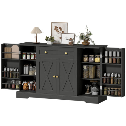 Farmhouse Buffet Sideboard Cabinet with Barn Doors