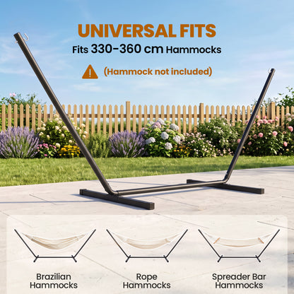Soporte para hamaca extralargo con estructura metálica resistente