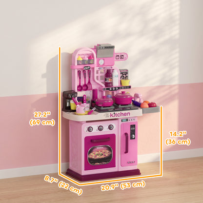 Kids Play Kitchen with Accessories and Sounds — Set of 33
