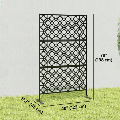 Biombo de exterior de acero galvanizado, autoportante