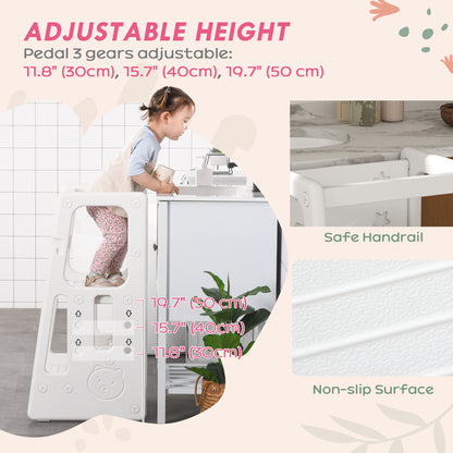 Escalón de cocina infantil regulable de 2 peldaños