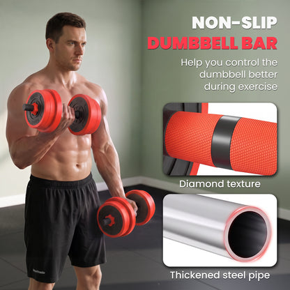 4-in-1 20 kg Adjustable Dumbbell Set