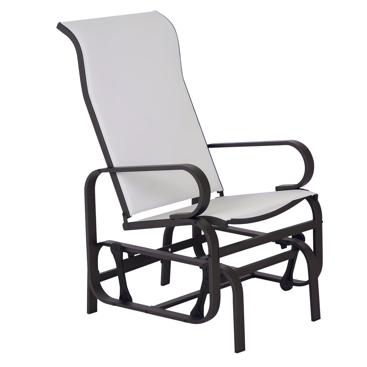 Patio Glider Chair with Breathable Mesh Fabric