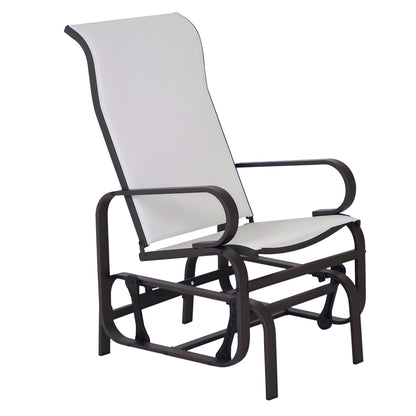Patio Glider Chair with Breathable Mesh Fabric