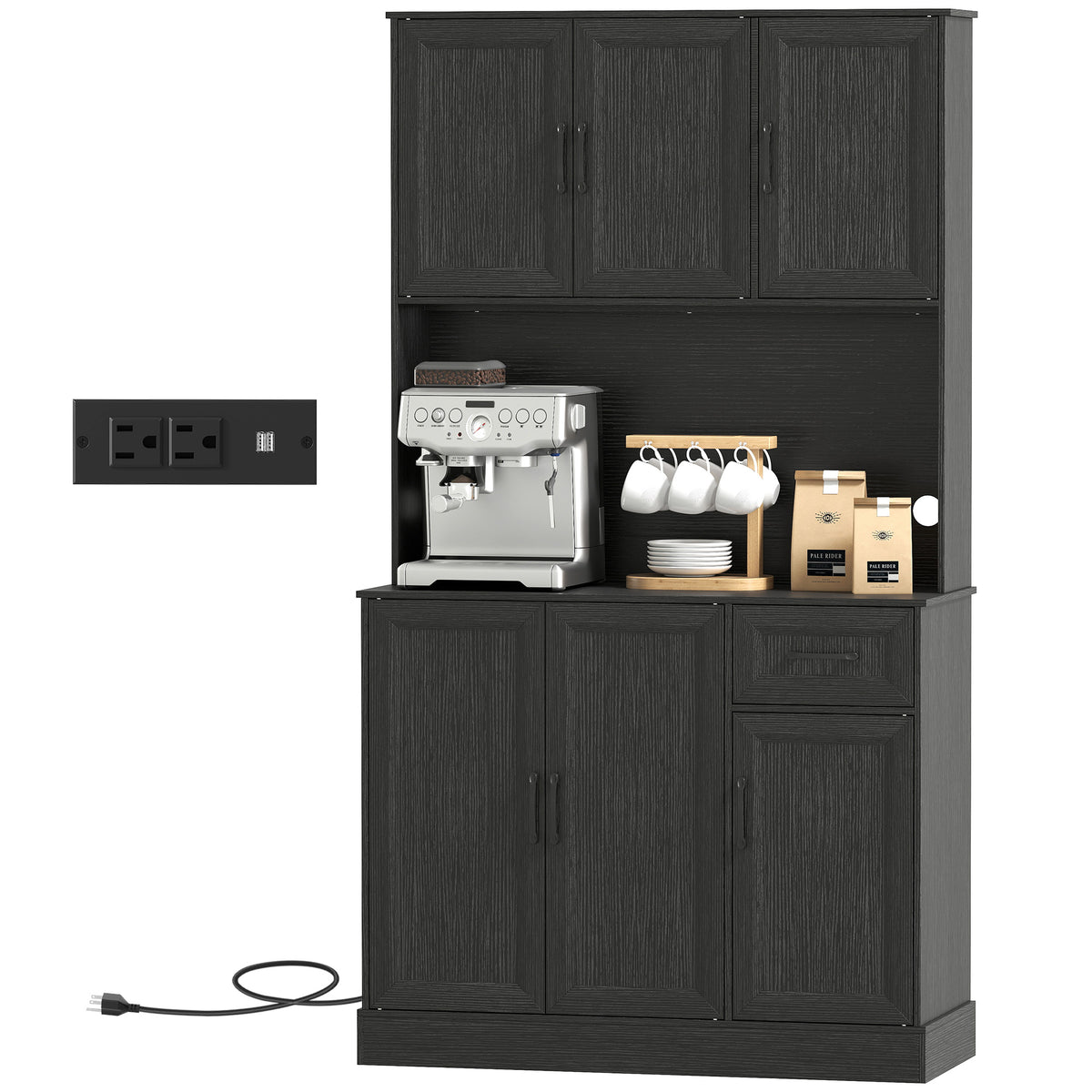 Armario de cocina con estación de carga 180 cm