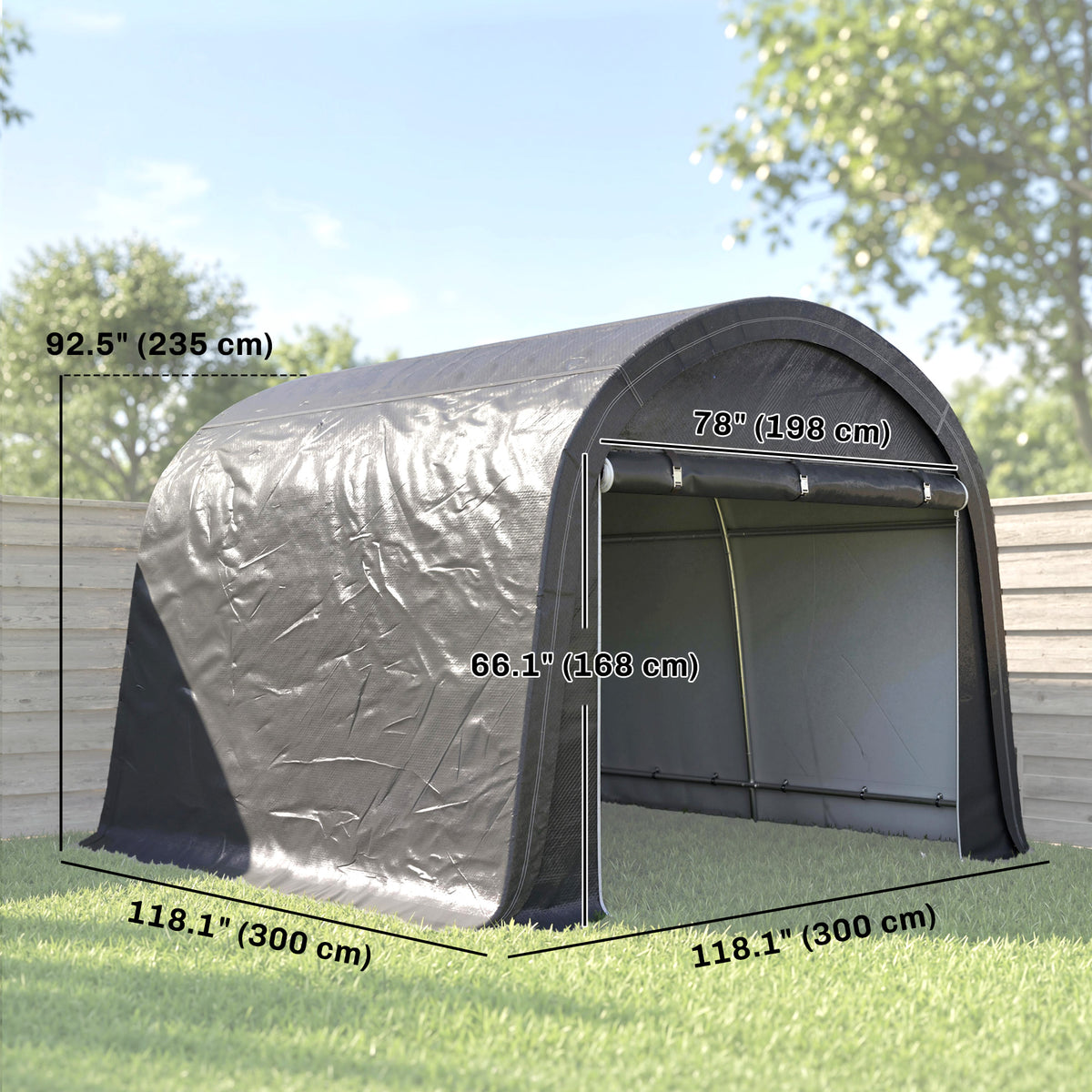 Portable Outdoor Storage Shed 10 ft x 10 ft