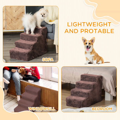 Escalera de 4 peldaños para perros con funda extraíble
