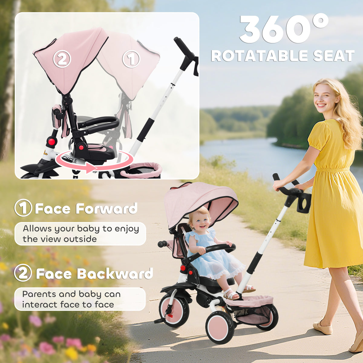 Triciclo evolutivo 6 en 1 para niños de 1-5 años