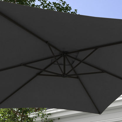Offset Patio Umbrella 3m with Cross Base