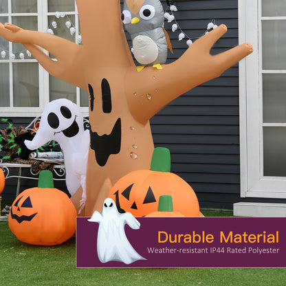Inflatable Halloween LED Tree with Owl and Pumpkins