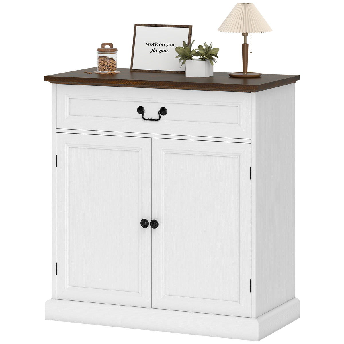 Farmhouse Engineered Wood Kitchen Buffet Cabinet
