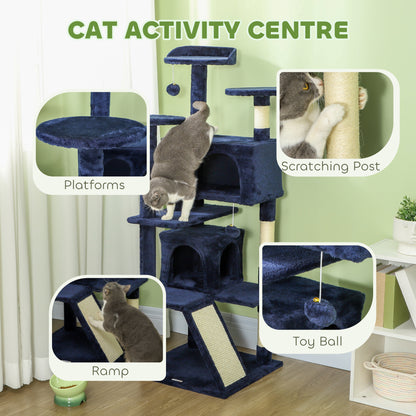 Árbol para gatos de varios niveles de madera de 138 cm