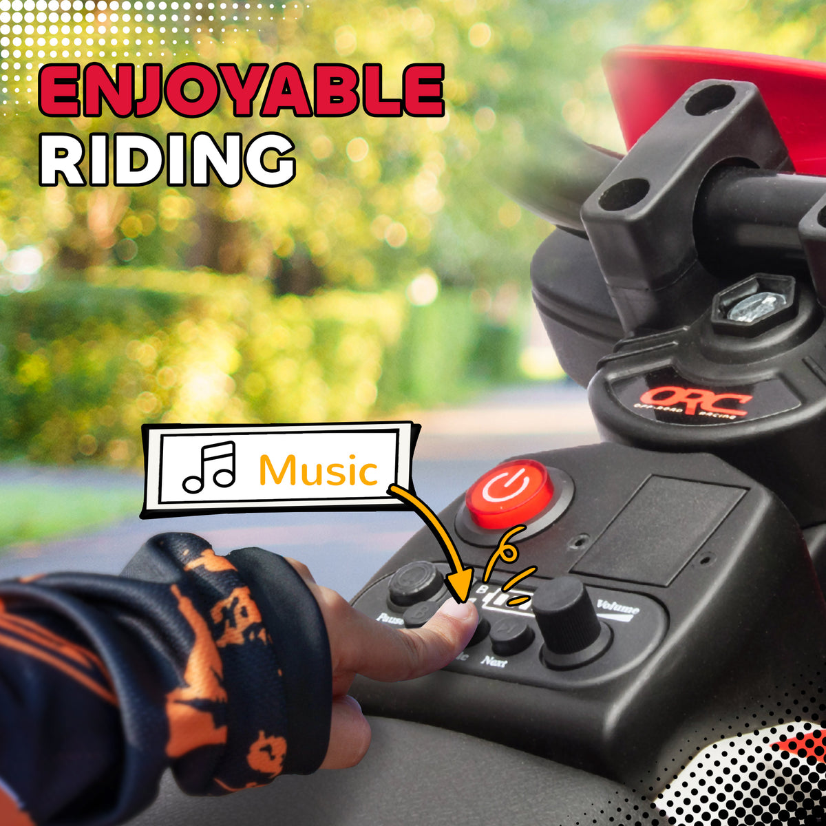 Electric Kids Motorcycle 12V with Training Wheels