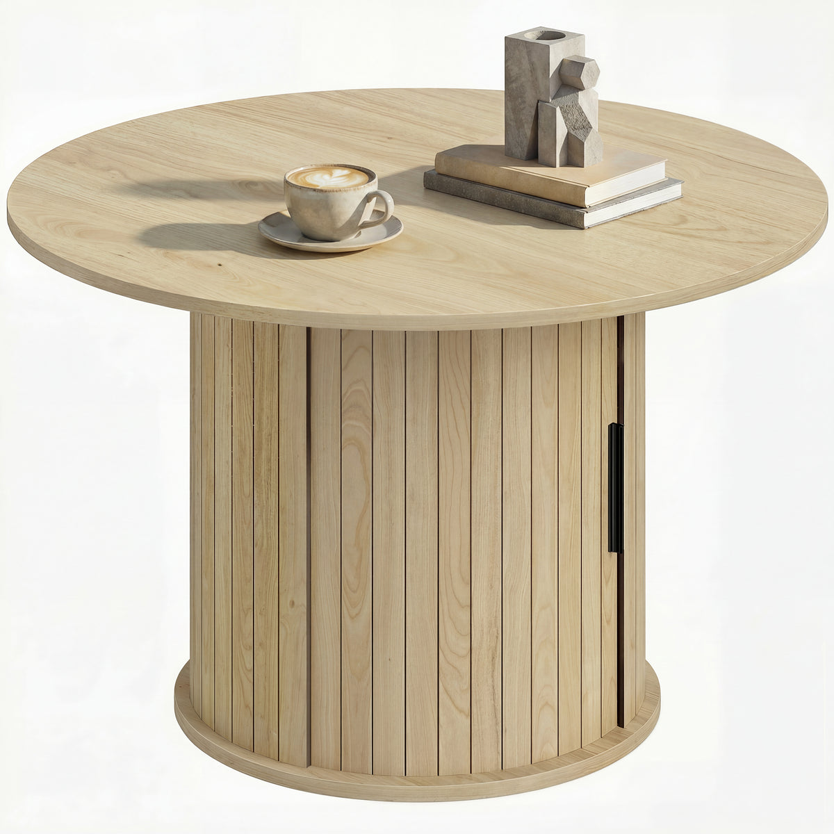 Round coffee table hidden storage 31.5 inch