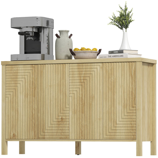 Buffet cabinet fluted doors