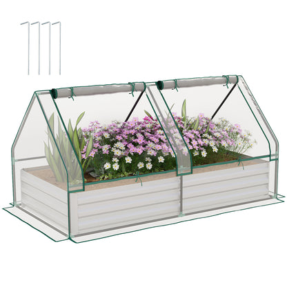 Raised Garden Bed 2-in-1 with Mini Greenhouse