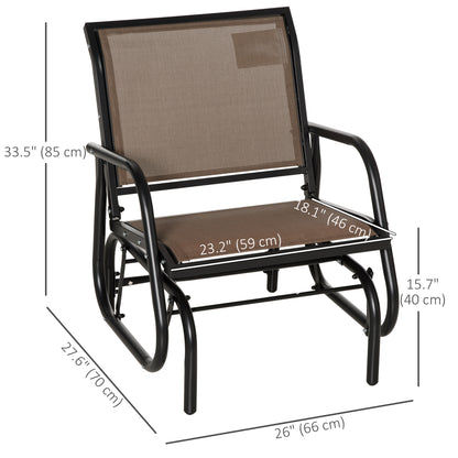 Outdoor Steel Patio Glider Chair
