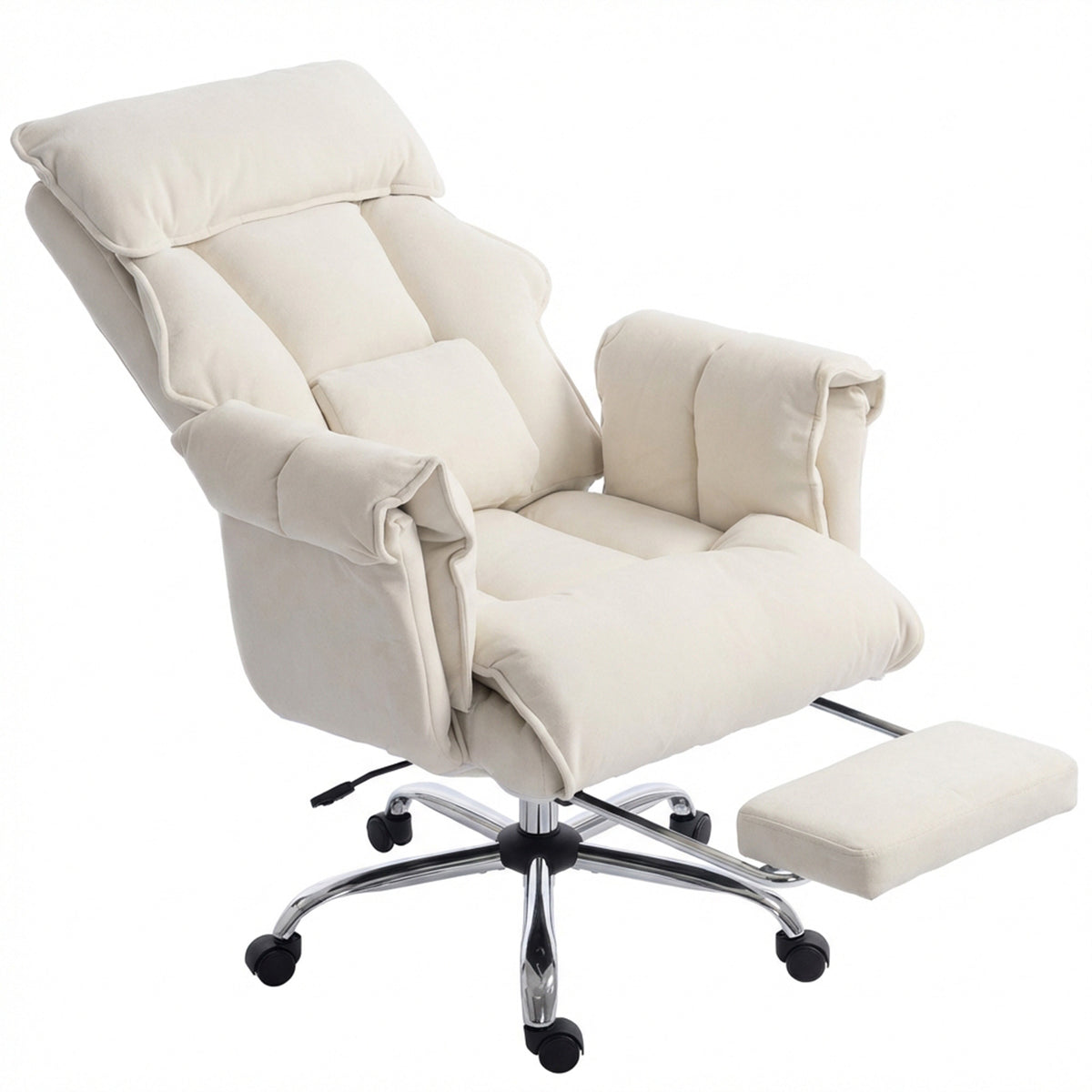 Reclining Office Chair with Footrest and Headrest