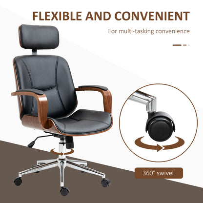 Silla de oficina ergonómica de cuero sintético